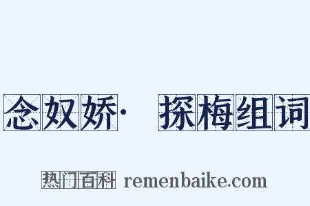 念奴娇·探梅组词是什么意思的图片